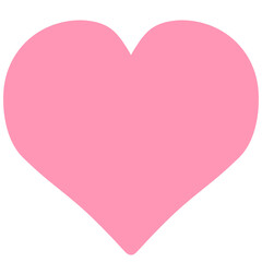 Simple and Cute Light Pink Heart Illustration