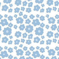seamless floral pattern blue