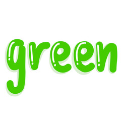 green colorful text