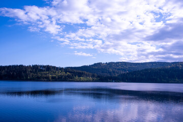 Schluchsee shimmers under the clear summer sky — a tranquil jewel of the Black Forest, perfect for sunlit reflections and peaceful escapes