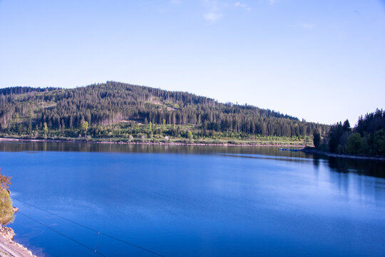 Schluchsee shimmers under the clear summer sky — a tranquil jewel of the Black Forest, perfect for sunlit reflections and peaceful escapes - Powered by Adobe