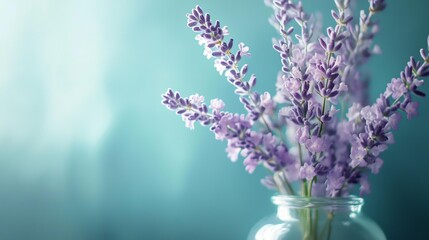 Obraz premium Subtle Layers in Bright Aqua and Soft Lavender