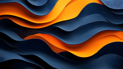 Colorful gradient blend of blue and orange tones with abstract flat shapes, high-end 4k digital wallpaper design for web banners, modern branding, and contemporary creative backgrounds