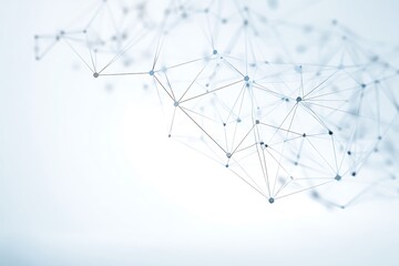Abstract network connections on a light background