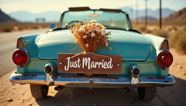 Just Married Car Images – Browse 14,667 Stock Photos, Vectors, and
