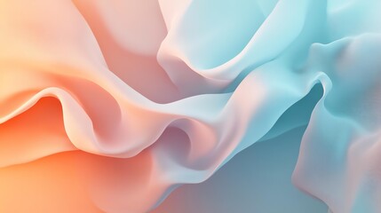 Obraz premium Twilight Gradient in Warm Beige and Bright Cyan