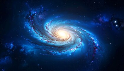 Fototapeta premium Majestic Spiral Galaxy in Deep Space with Vibrant Colors