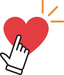 ハート　ファボ　お気に入り　クリック　アイコン