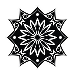 Abstract Floral Tile Border in Talavera Colors