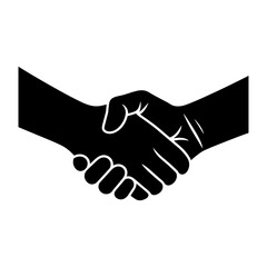 Fototapeta premium silhouette of a pair of hands shaking in agreement