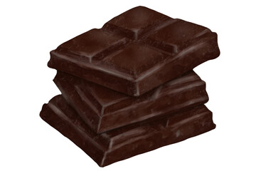chocolate isolated on white background