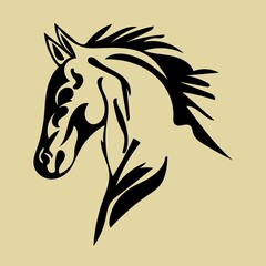 horse head silhouette