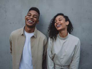 portrait of a young couple - Generative AI