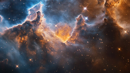 Obraz premium Colorful nebulae in the vastness of space.