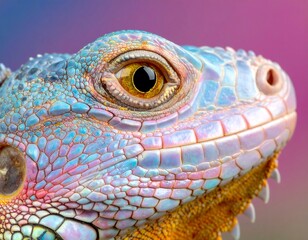 Fototapeta premium Close-up vibrant iguana head