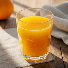 Vaso con zumo de naranja