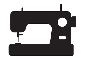 sewing machine logo silhouette vector, sewing machine silhouette vector illustration, vintage sewing machine silhouettes design, tailor sewing machine logo vector silhouette on white background