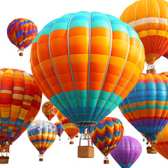 Obraz premium Multicolored hot air balloons