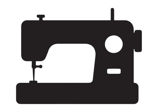 sewing machine logo silhouette vector, sewing machine silhouette vector illustration, vintage sewing machine silhouettes design, tailor sewing machine logo vector silhouette on white background