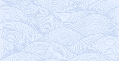 hand drawn abstract  pattern print, ocean waves, simple modern design wallpaper.
