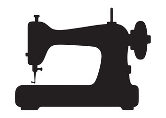 sewing machine logo silhouette vector, sewing machine silhouette vector illustration, vintage sewing machine silhouettes design, tailor sewing machine logo vector silhouette on white background