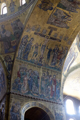 Mosaics of the Arrest, Crowning with Thorns and Crucifixion of Christ, c.1200, Basilica di San...