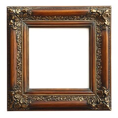 Golden Antique Frame: A vintage rectangular frame featuring an intricate golden design, perfect for showcasing cherished memories and adding an elegant touch to your space.