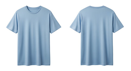  Light blue performance tee with small chest logo, front and back views