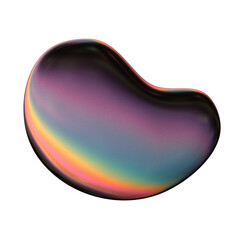 Retro Abstract Rainbow Shape with Grain Texture