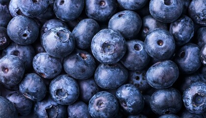 close up background texture of fresh blueberries