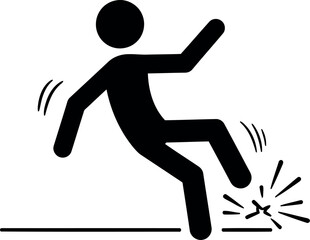 Person slipping icon