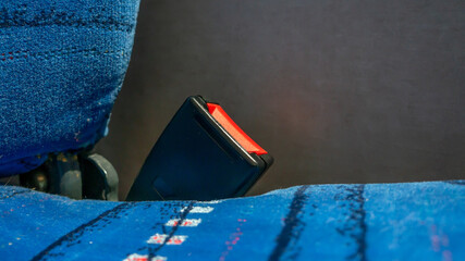 Seat belt side view closeup