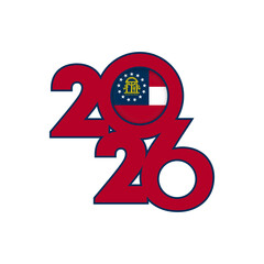 2026 banner with Georgia flag inside.