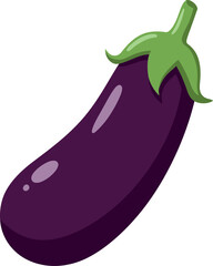 Vibrant purple eggplant vegetable
