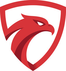 Red eagle shield logo emblem