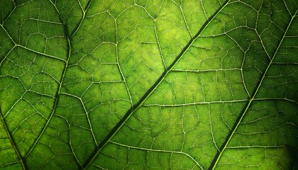 illuminated green leaf texture with varied lighting effects