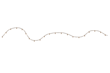 A gently curving string of warm-toned lights, possibly LED, arranged in a wavy pattern.  The lights are small and evenly spaced