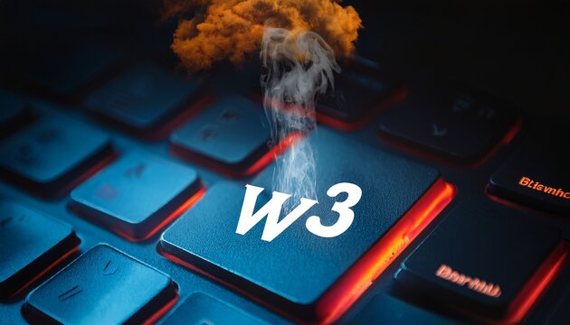 computer keyboard key labeled ww3 glows ominously with smoke rising above it implying concept of cyber warfare or digital triggers of global conflict and war