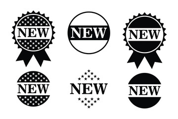 Obraz premium new writing label vector design set