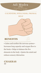 Adi Mudra Hand Gesture Benefits Illustration