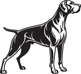 Obraz premium Drever dog vector art silhouette image