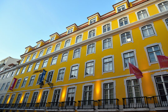 historic building that houses a branch of Millennium bcp, a Portuguese bank 26 May 2025 Lisbon Portugal
