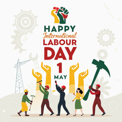 A vector of labor day social media post and template