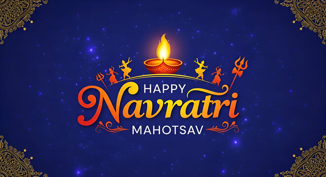 Navratri mahotsav celebration and kalash sthapna background