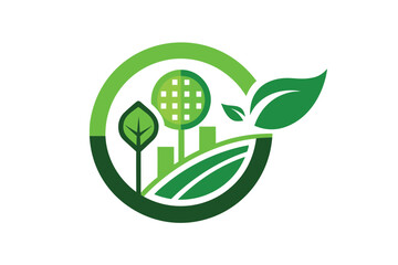 Green Eco Themed Padel Logo