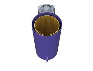 High-Resolution 3D Render of Industrial Centrifugal Spin Dryer Machine: Efficient Mini Hydro Oil Dryer and Dewatering Centrifuge for Liquid-Solid Separation, Waste Oil Treatment, Metal Parts Washing o