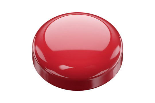High-Gloss Red Round Push Button Cap for Industrial Applications