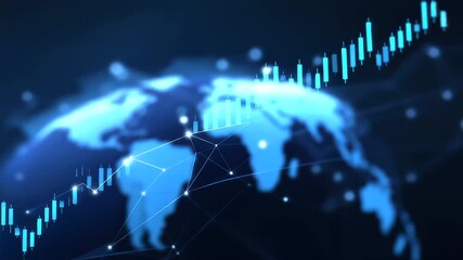 Dynamic visual representation of fintech innovations and banking advancements.