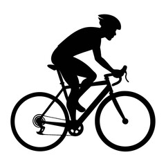 silhouette of a cyclist