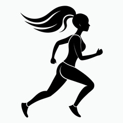 running woman silhouette